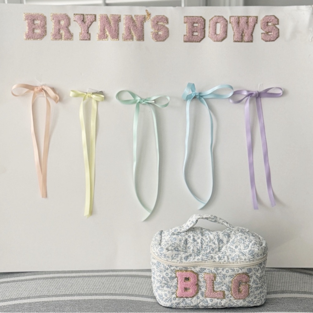 Pastel Satin Ribbon Hair Bows - Pack of 10